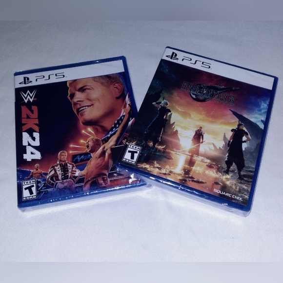 Final Fantasy Rebirth/ WWE 2K24 PS5 Game Bundle